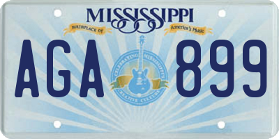 MS license plate AGA899