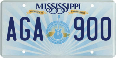 MS license plate AGA900