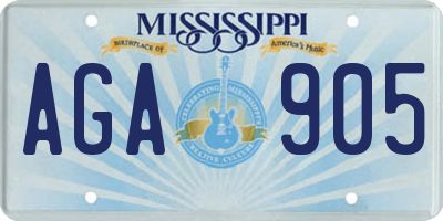 MS license plate AGA905