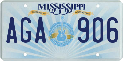 MS license plate AGA906