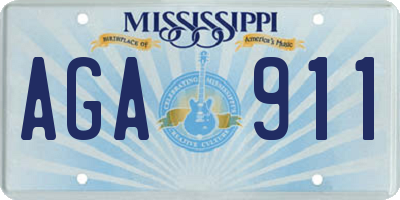 MS license plate AGA911