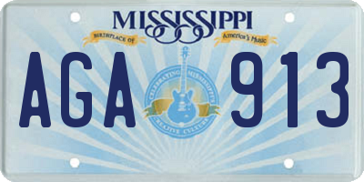 MS license plate AGA913