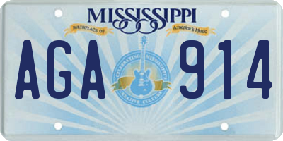 MS license plate AGA914