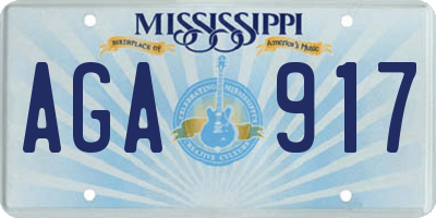 MS license plate AGA917