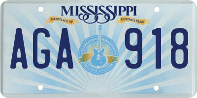 MS license plate AGA918