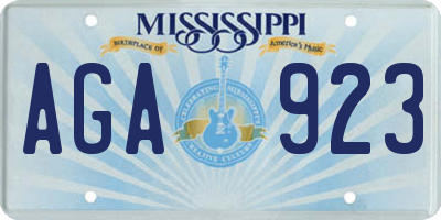 MS license plate AGA923