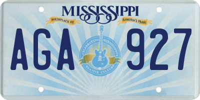 MS license plate AGA927