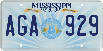 MS license plate AGA929