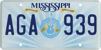 MS license plate AGA939