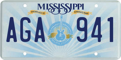 MS license plate AGA941