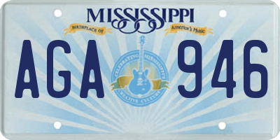 MS license plate AGA946