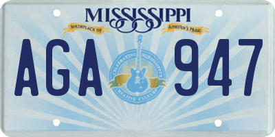 MS license plate AGA947