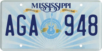 MS license plate AGA948