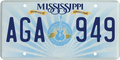 MS license plate AGA949