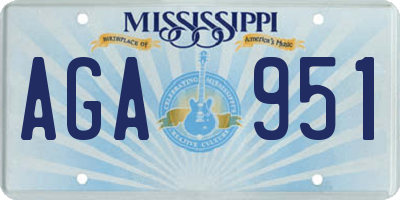 MS license plate AGA951