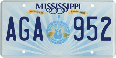 MS license plate AGA952