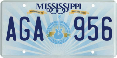MS license plate AGA956