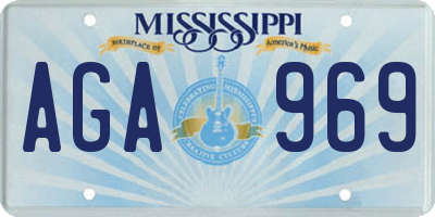 MS license plate AGA969