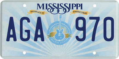 MS license plate AGA970