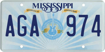 MS license plate AGA974