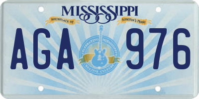 MS license plate AGA976