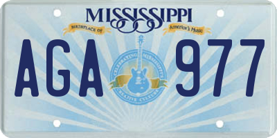 MS license plate AGA977