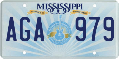 MS license plate AGA979