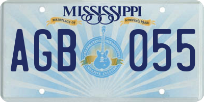 MS license plate AGB055
