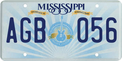 MS license plate AGB056