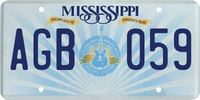 MS license plate AGB059