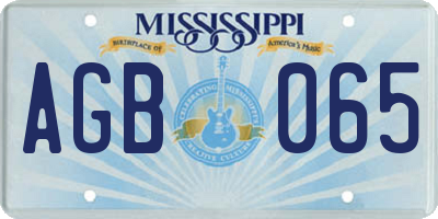 MS license plate AGB065
