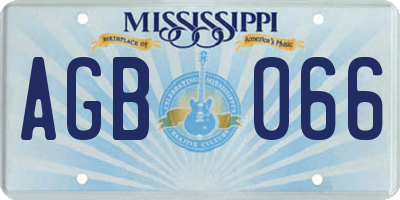 MS license plate AGB066