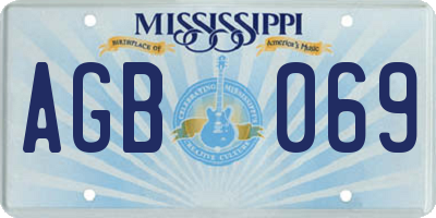 MS license plate AGB069