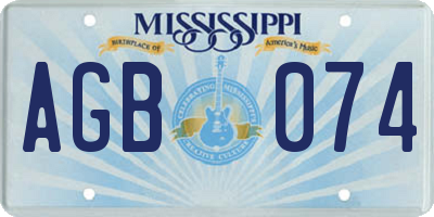 MS license plate AGB074