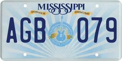 MS license plate AGB079