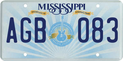 MS license plate AGB083