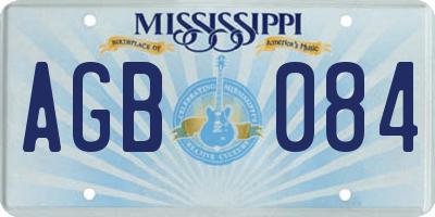 MS license plate AGB084