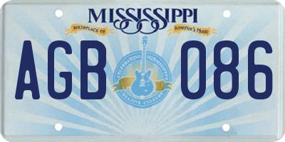 MS license plate AGB086