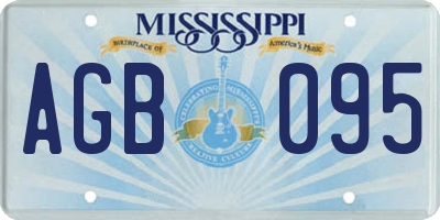 MS license plate AGB095