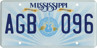 MS license plate AGB096