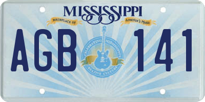 MS license plate AGB141