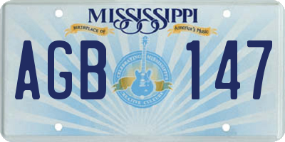 MS license plate AGB147