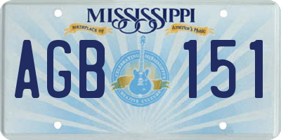 MS license plate AGB151