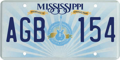 MS license plate AGB154