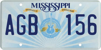 MS license plate AGB156