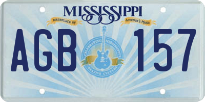 MS license plate AGB157