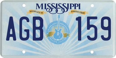 MS license plate AGB159