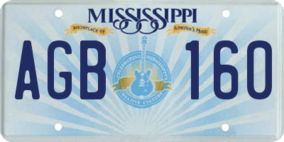 MS license plate AGB160