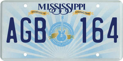 MS license plate AGB164