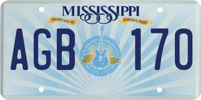 MS license plate AGB170